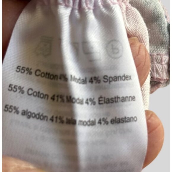 Motherhood Maternity Sz Small Pink Blue Red Flowers V-Neck Short Sleeve - Picture 8 of 9